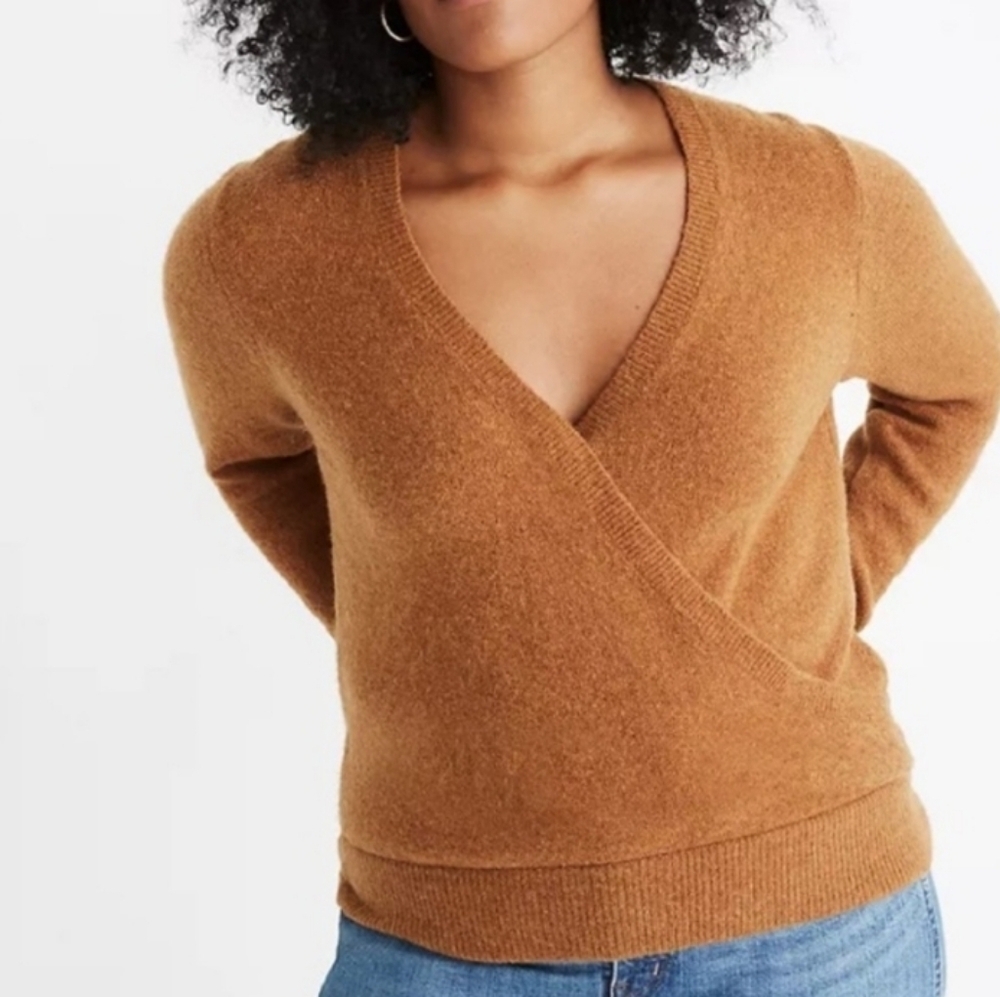 Madewell Wrap-Front Pullover Sweater